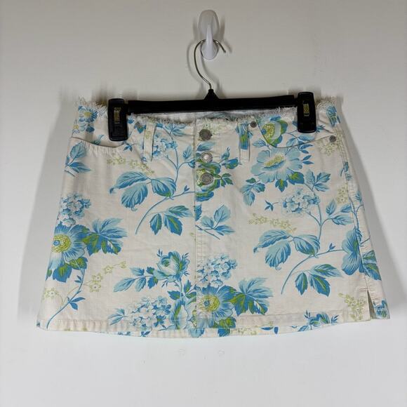 Vintage Abercrombie Y2K Mini Micro Jean Skirt Size 0 - Picture 1 of 6
